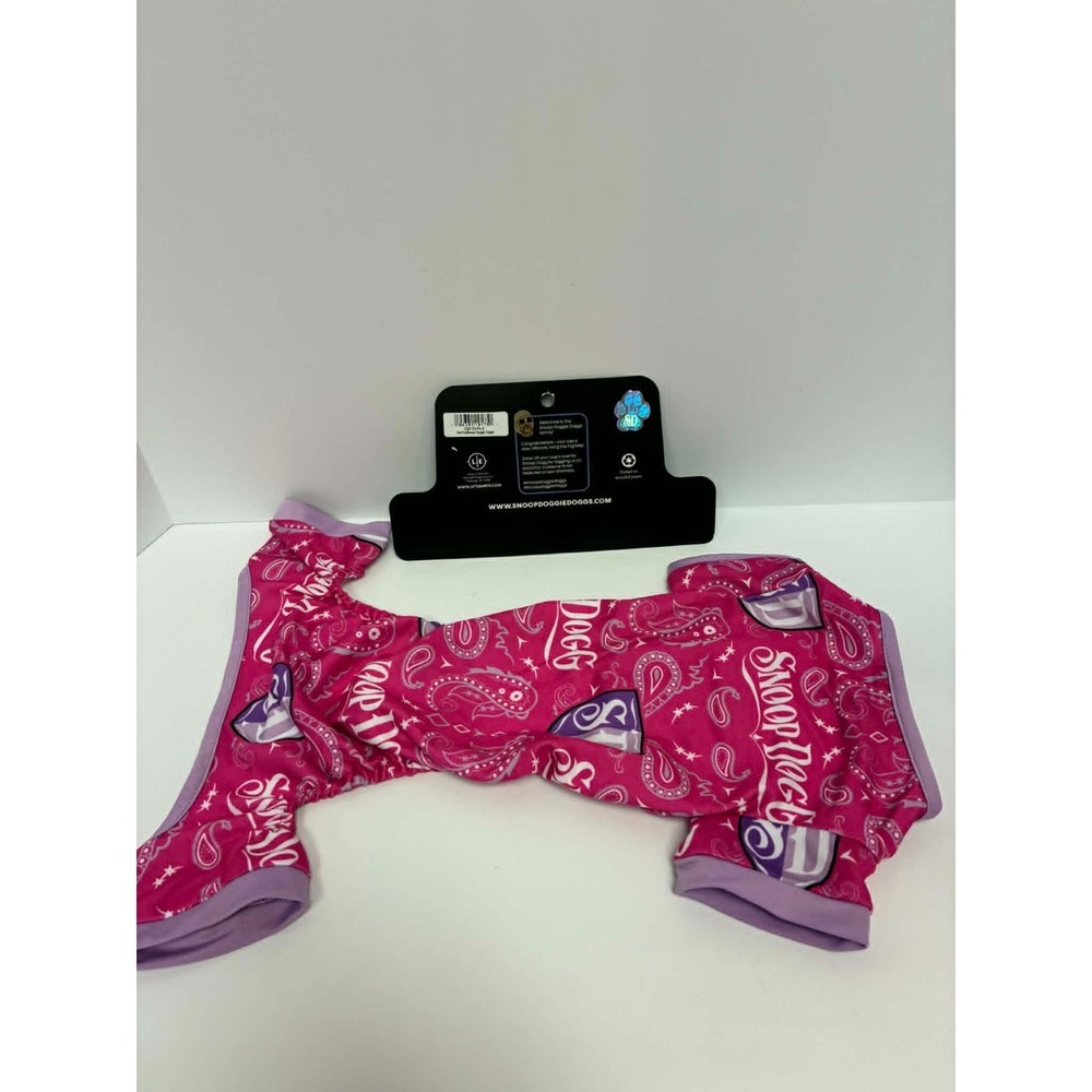 Snoop Doggie Doggs Pink Dog Pajamas Small Pet PJs SD Logo‎ Jumpsuit Outfit
